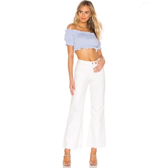 We The Free Pants - Free People High Rise Straight Flare in White Out